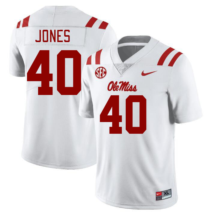 Ole Miss Rebels #40 Matt Jones College Football Jerseys Stitched Sale-White